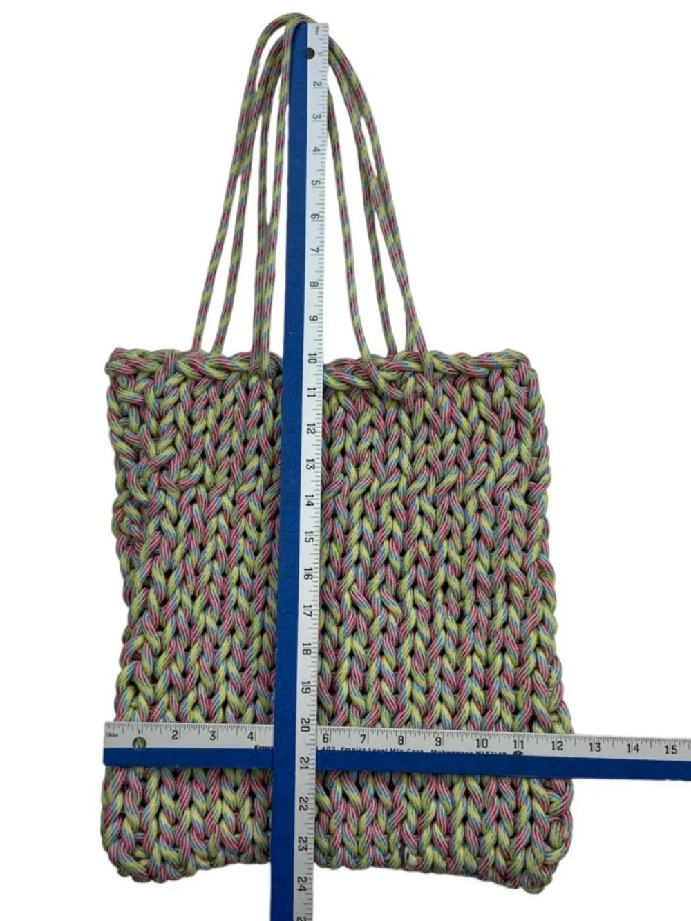 Urban Outfitters UO Zoya Rope Tote Bag Purse Blush Crochet